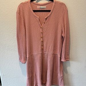 Free People Beach - Pink Button-Down Dress Cover